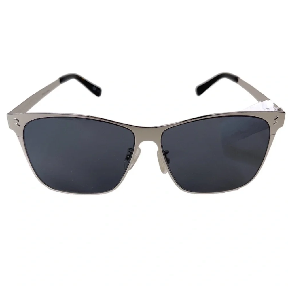 STELLA MCCARTNEY Brushed Silver Frame NEW Gray Gradient Lens Sunglasses